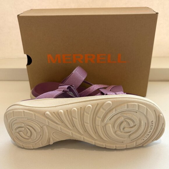 Merrell District 4 Mendi Sandals Slip On Wedge Mauve Size 8 NEW - Picture 6 of 7